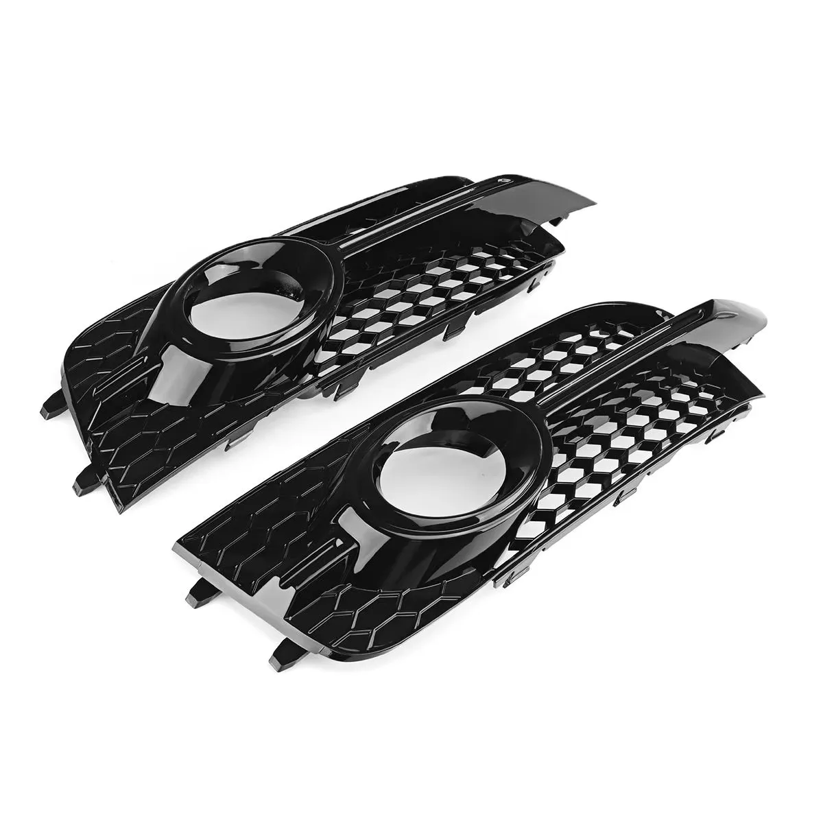 Car Front Bumper Fog Light Grille for Audi A1 8X S-Line 2010 2011 2012 2013 2014 Left Right Pair Honeycomb 8X0807681B 8X0807682B