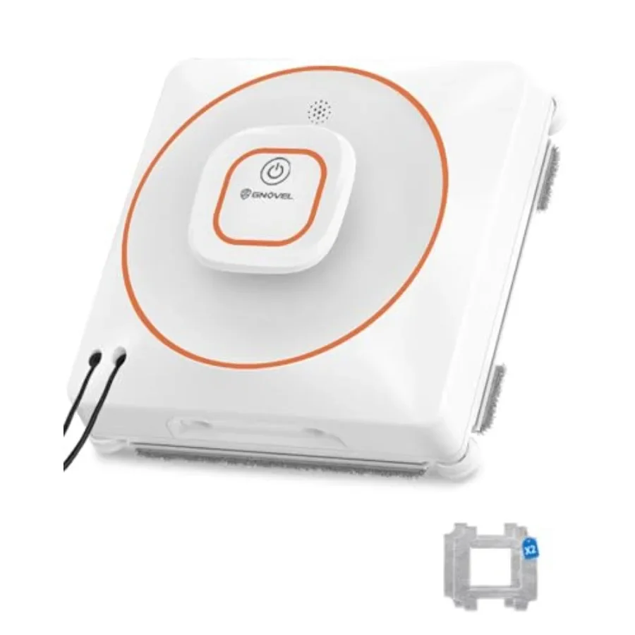 Window Cleaning Robot for glass, windows, mirrors, tiles: 8000Pa suction, ABS plastic body, white, intelligent path planning 15