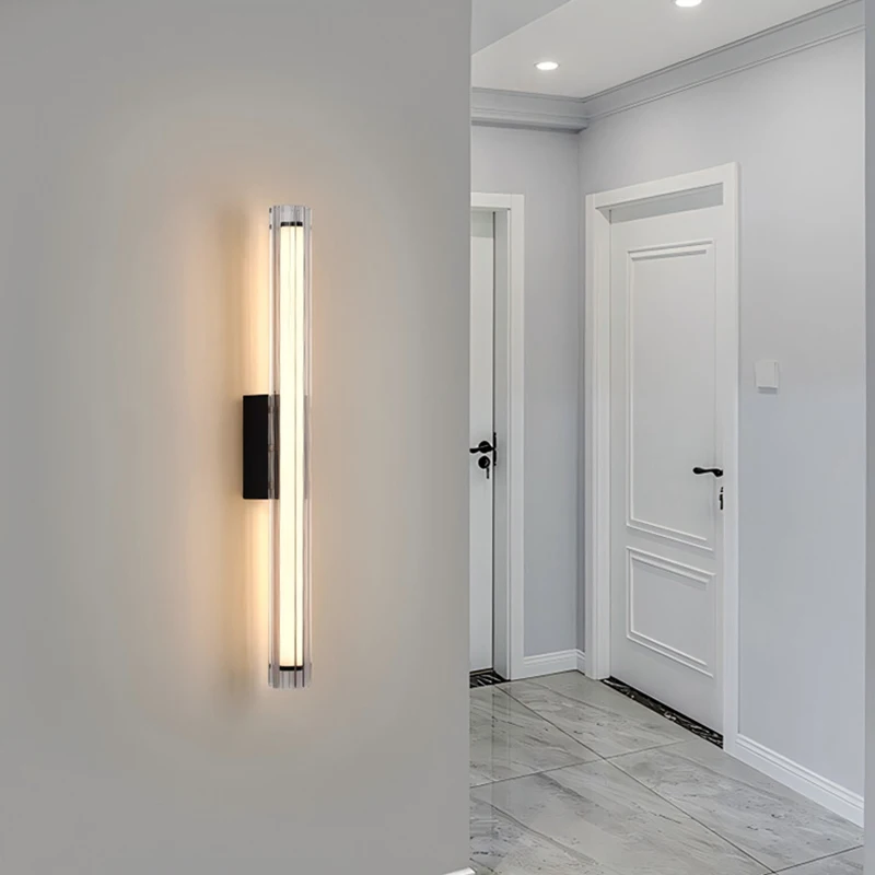

Modern Clear Glass Wall Lamp 3000K Hotel Bedroom Parlor Stairs Aisle Dining Lighting Fixtures Dropshipping Sconce