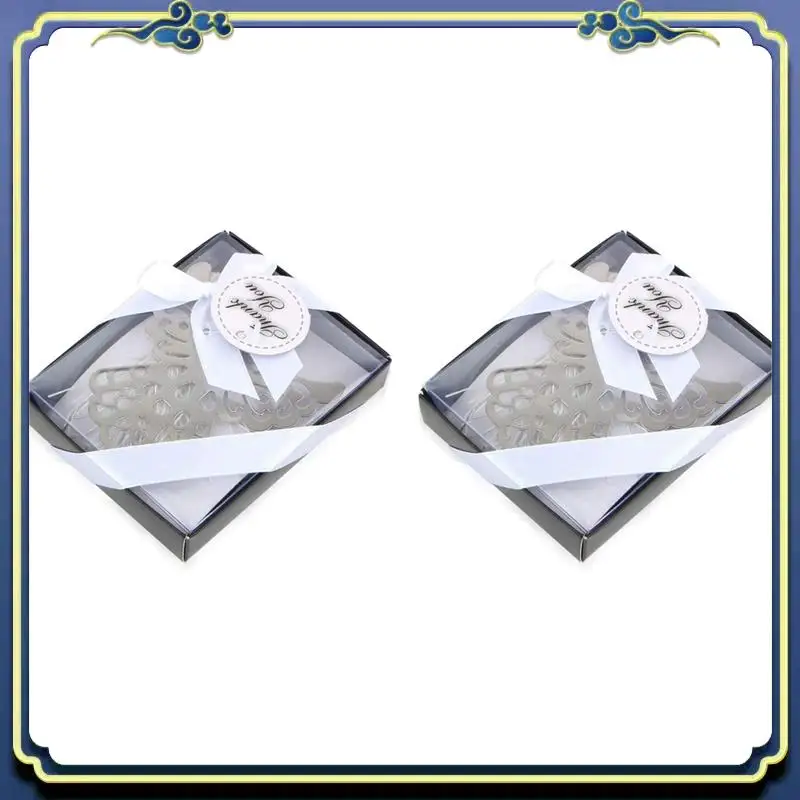 Portable 100Pcs Angel Bookmark Favor With Elegant Silk Tassel Wedding Party Favor Gift Boxed Book Lovers Collection Bookmark