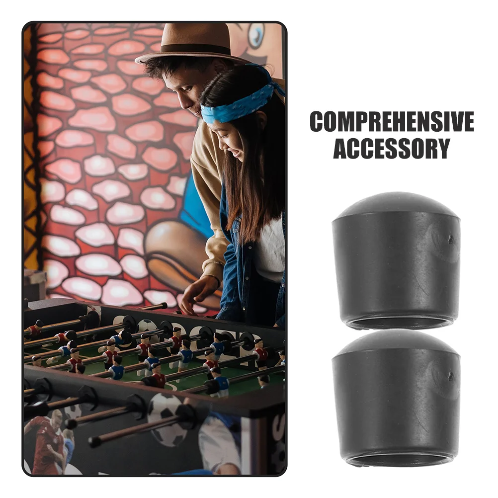 16 szt. Akcesoriów do piłkarzyków, czarne nakładki na końcówki drążków, wytrzymałe zamienne końcówki do stołów, części do piłkarzyków stołowych