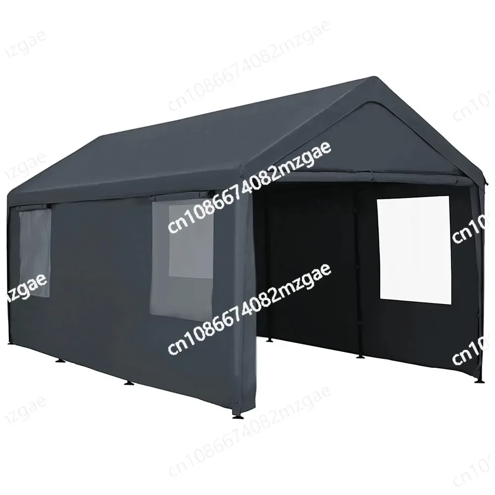 Heavy Duty Portable Car Canopy 6x3M 3x3M with Removable Sidewalls and Doors, Garage Shelter for Boat and Party