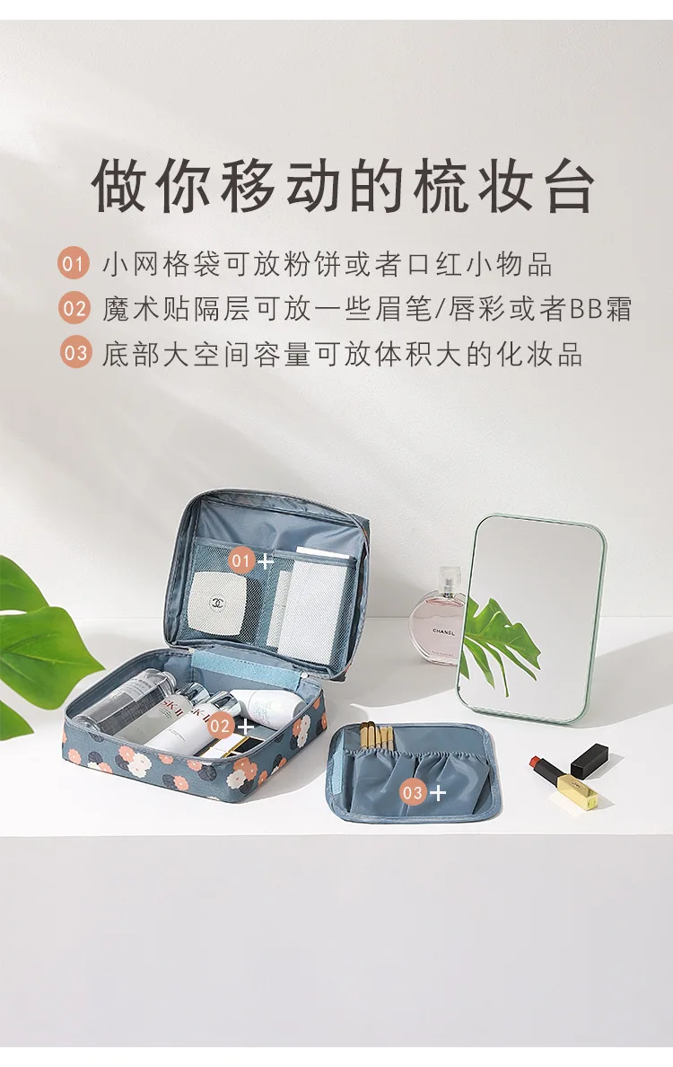 Tragbare Handarbeit Lagerung Tasche Mesh Teiler Beutel Garn Stricken Werkzeuge Organizer Fällen Lagerung DIY Bekleidung Reise Kulturbeutel – Detail 3