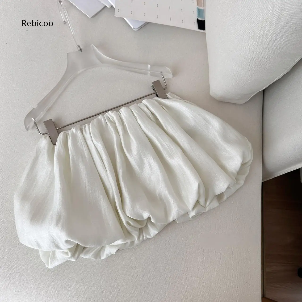 Ladies Strapless Ruched Bandeau Top Satin Feel Pleated Tube Top Stylish Sleeveless Top For Casual Night Out And Club Wear