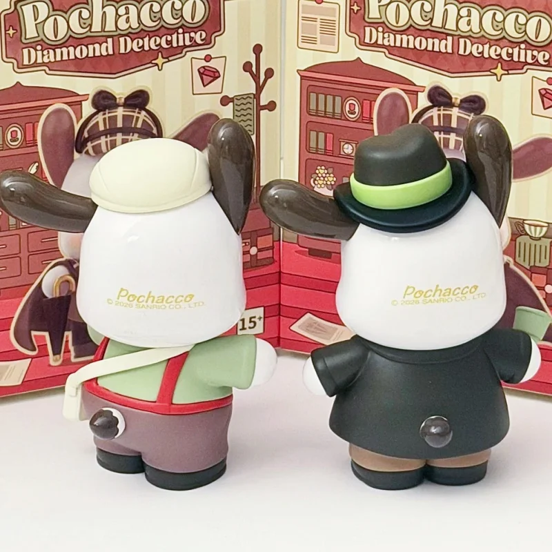 In Stock Sanrio Pochacco Diamond Detective Series Blind Box Tide Play Desktop Ornament Peripheral Figure Toy Lovely kawaii Gift view 2