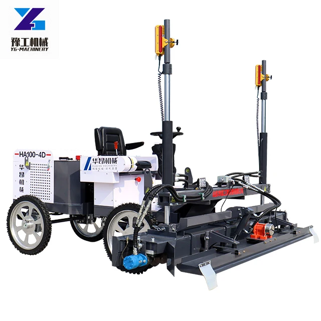 Four Wheel Laser Leveling Machine Concrete Screed Vibratory Screed Cement Screed Used For High Efficiency Ground Leveling