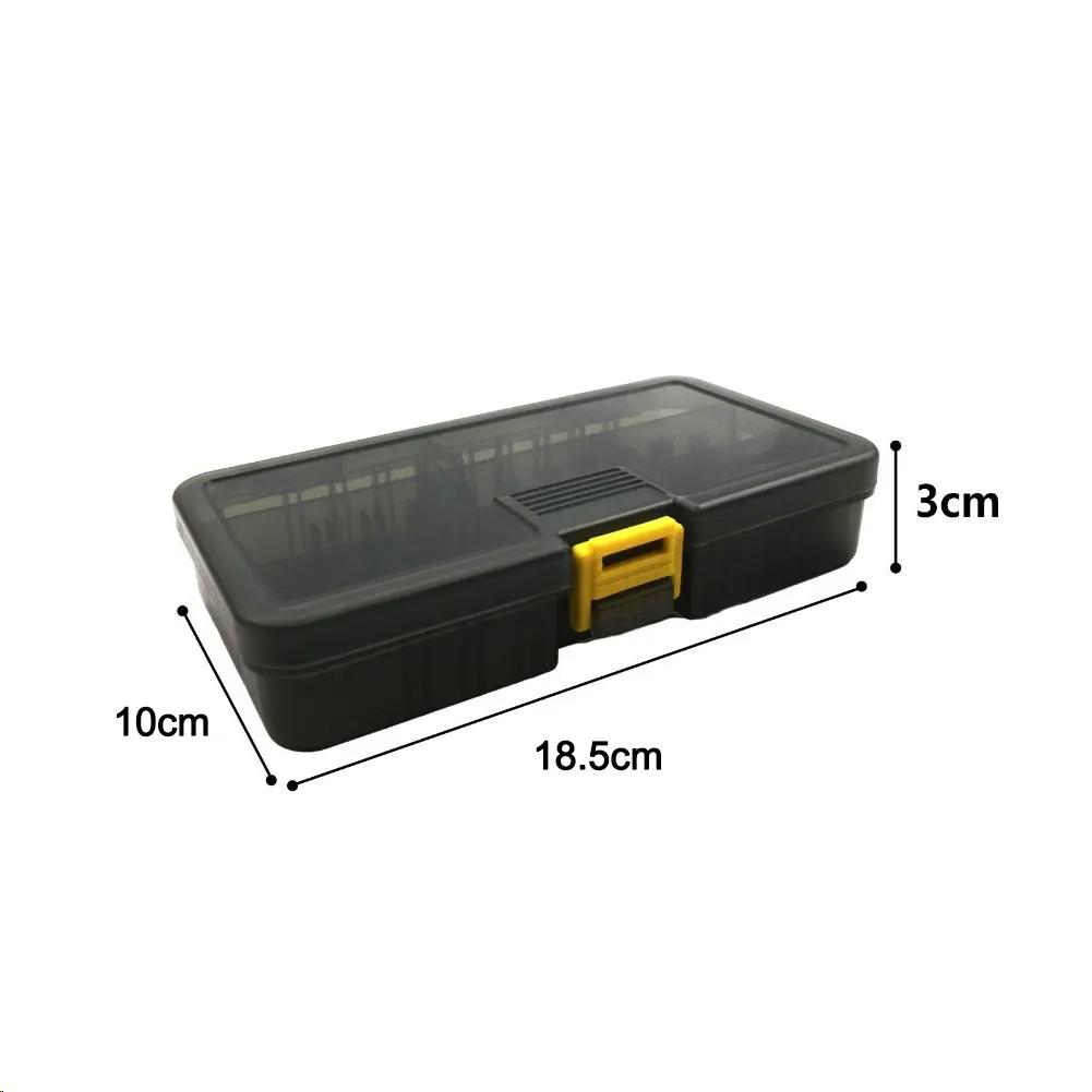 Small Tackle Box With Removable Compartments Portable Fishing Lure Storage Organizer For Hooks Swivels Bait Compact Plastic Case