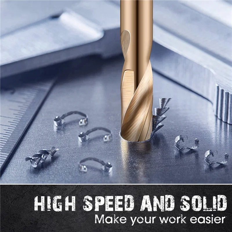 ABZS 60 ชิ้น 1/8In โคบอลต์เจาะ Bits Double End เจาะ Bits สําหรับเหล็กชุบแข็งเหล็กหล่อไม้พลาสติกสแตนเลสเจาะบิต