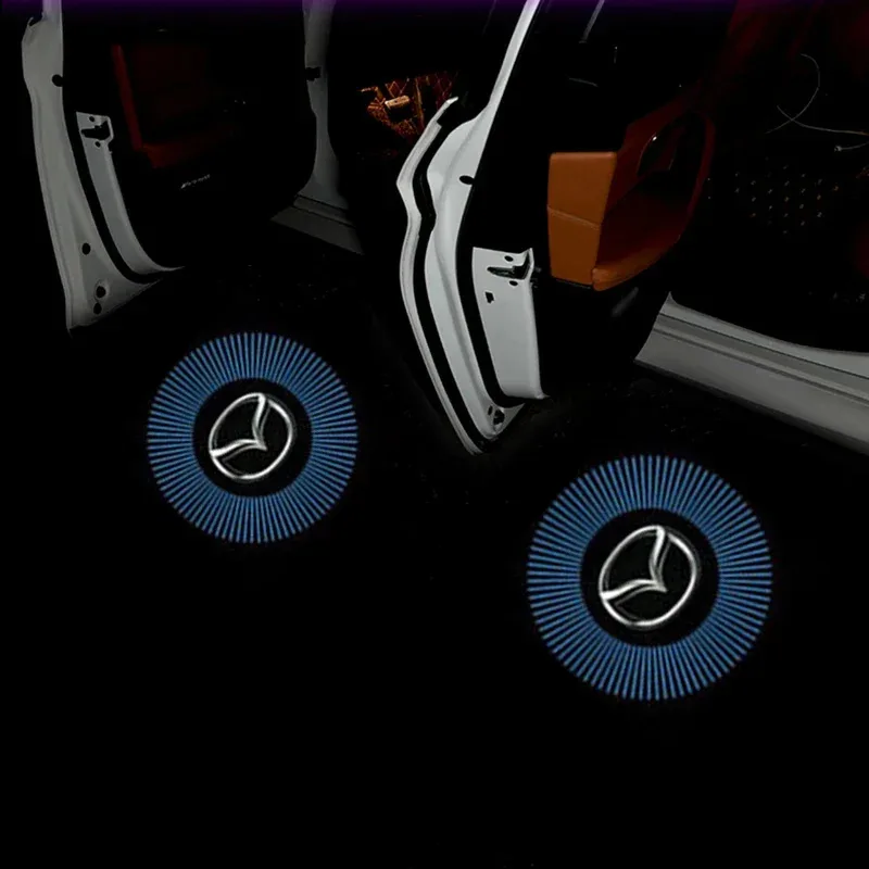 

2 шт. лампы для проектора дверей автомобиля, светодиодные лампы приветствия для Mazda CX3 CX5 CX4 CX7 CX9 RX7 Atenza Axela MX5 CX30, аксессуары