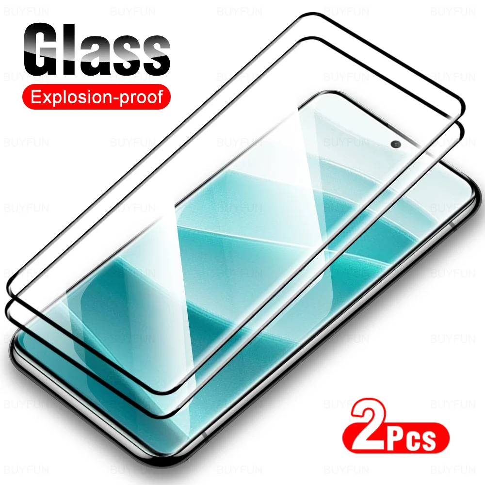 2Pcs For Xiaomi Redmi Note 14 Pro+ Curved Glass Screen Protector Redmy Note14ProPlus Note14Pro+ 14 Pro Plus Clear Protect Glass