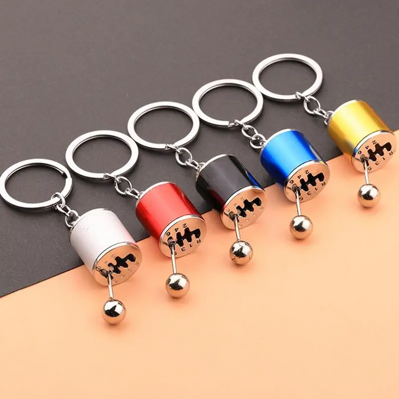 Shift Keychain Car Pendant Six-Speed Manual Shift Gear Key Chain Car Refitting Metal Pendant Key Ring Fashion Jewelry Gift