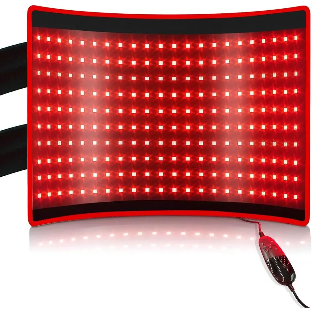Dual Chip 660nm & 850nm Red Near Infrared Light Therapy Belt, Wearable for Body, Knee, Back, Waist & Elbow, 43W