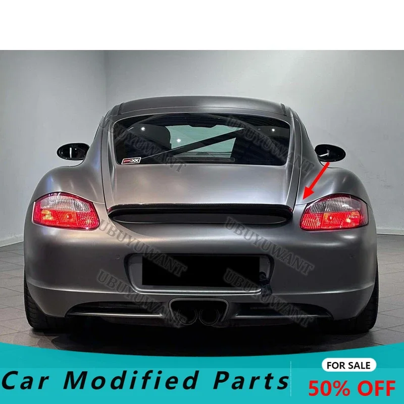 Für Porsche 987 Cayman Coupé 2005-2012 Carbon-Heckklappenspoiler Ducktail-Lippe Flügel