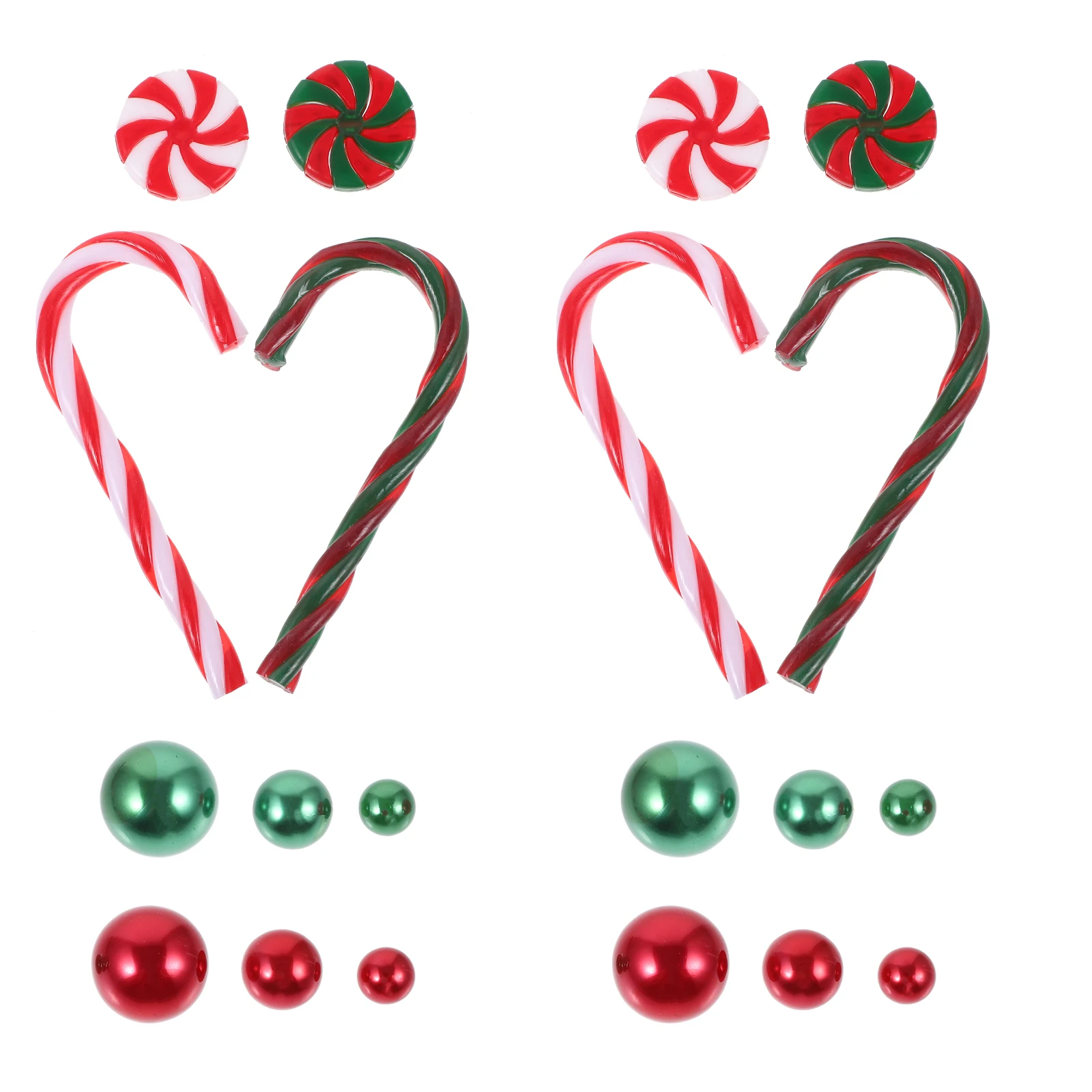 

Candy Cane Set Tree Ornaments Small Christmas Hanging Decor Decorative Plastic Decorations