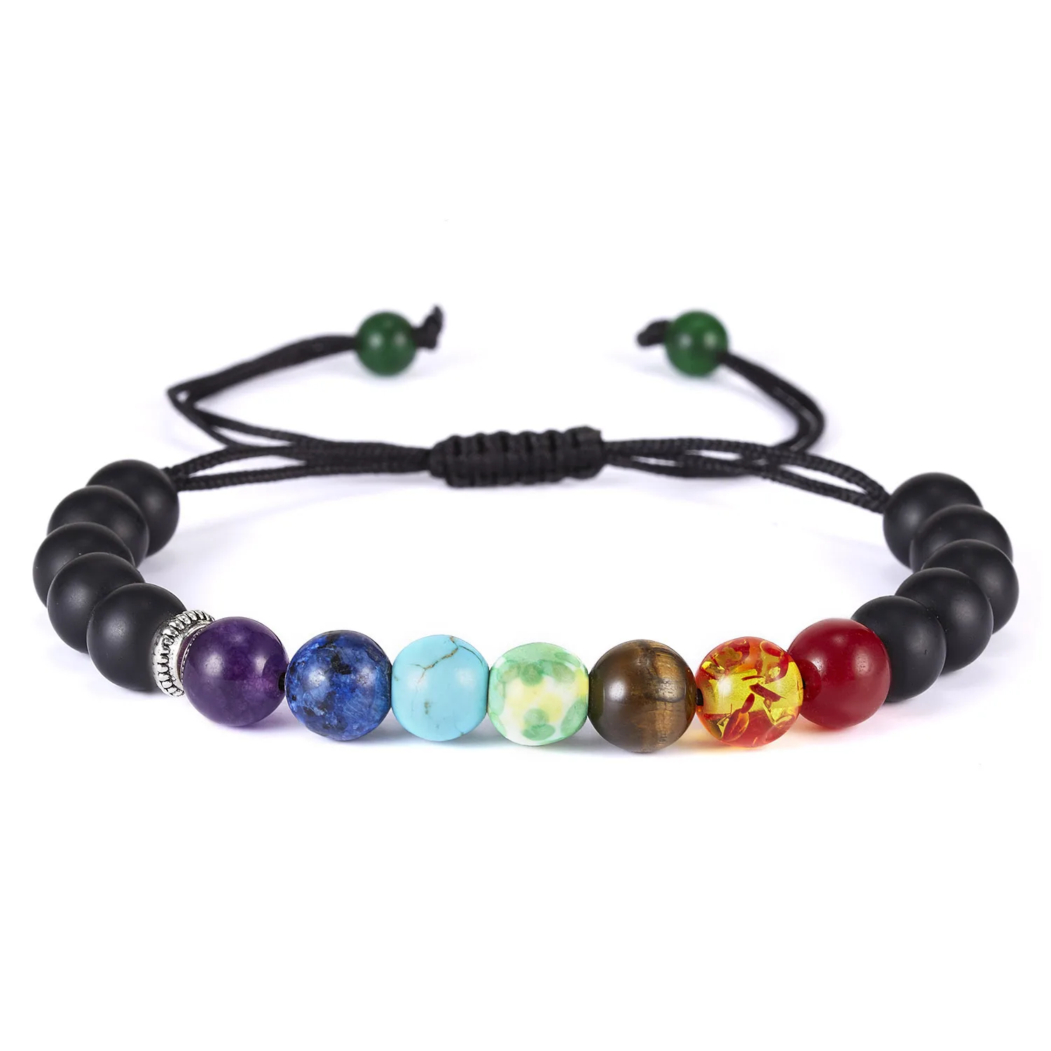Classic 7 Chakra Beads Bracelet, Natural Stone Healing