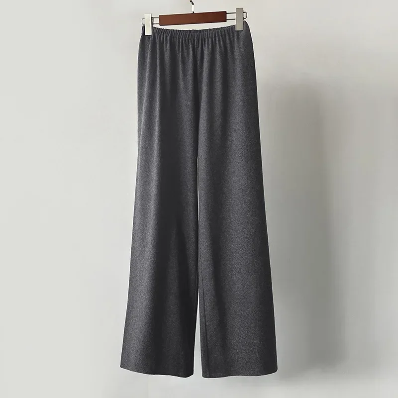 new Winter High Density Merino Wool Air Pants Wide Leg Pants for Women