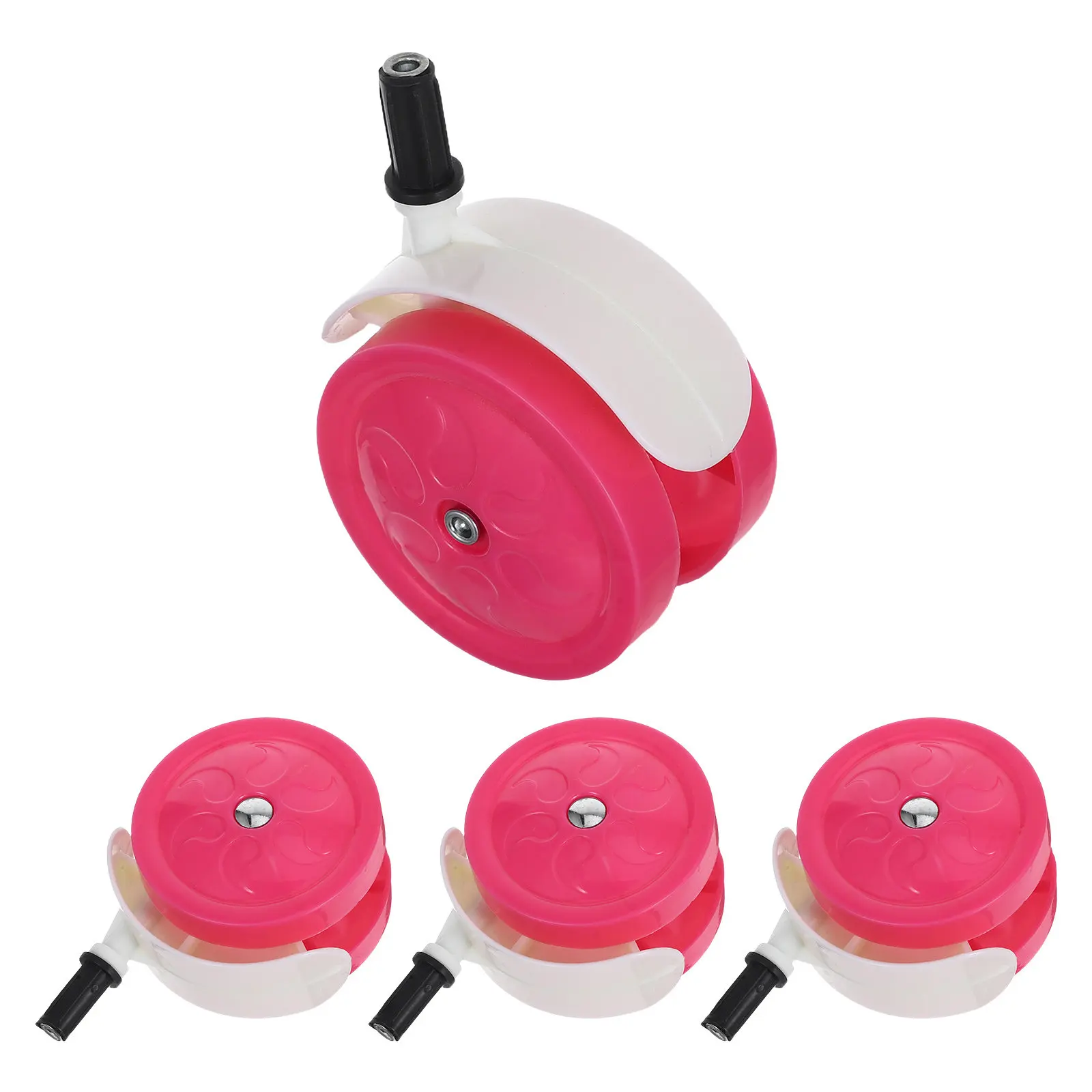 4Pcs Baby Walker Wheels Universal Plastic Replacement Parts for Strollers Quiet Smooth Movement Walker Accessories
