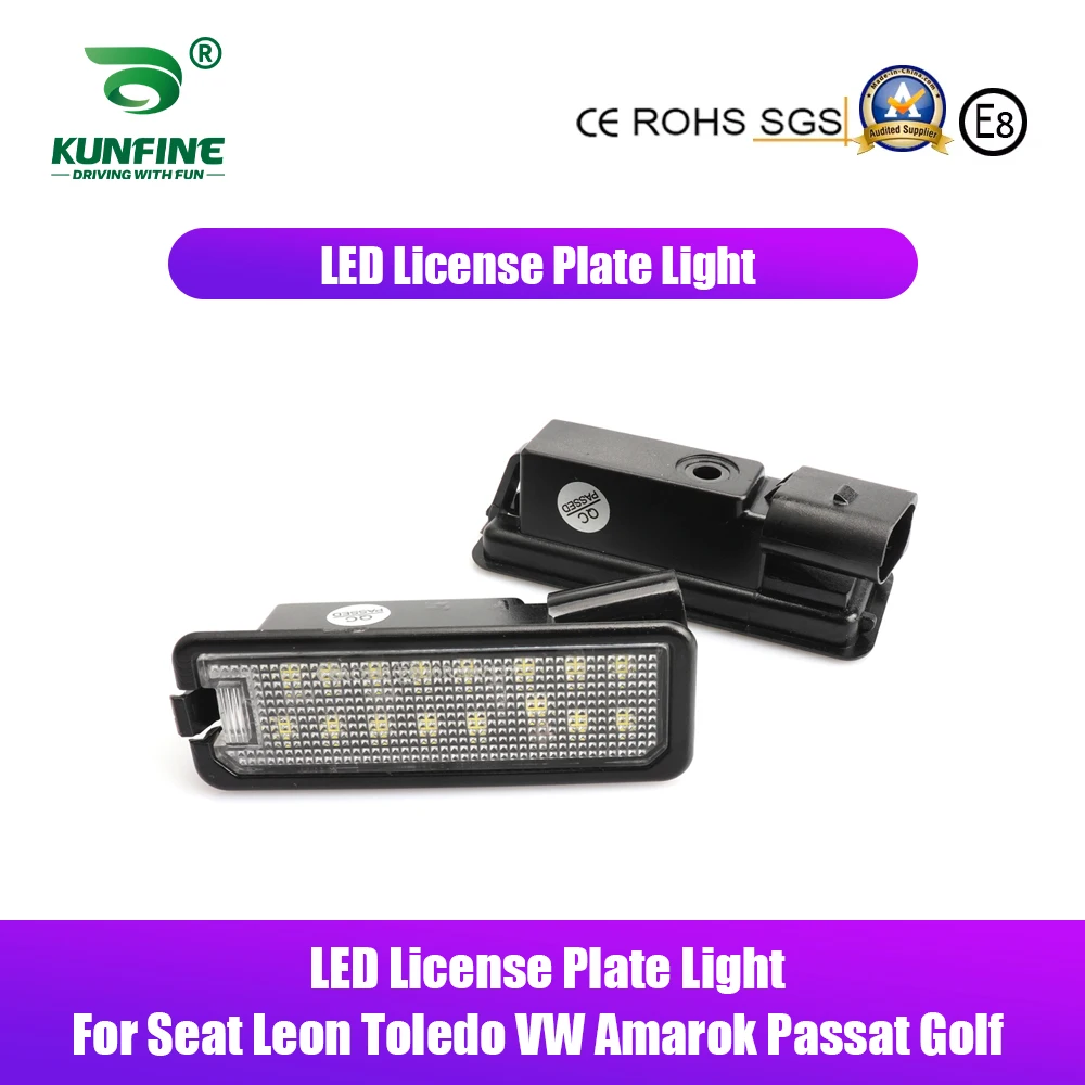 

2PCs Car LED Number License Plate Light LED License Lamp For Seat Leon Toledo VW Amarok Passat Golf Mk7 Passat B7 B8 New Beetle