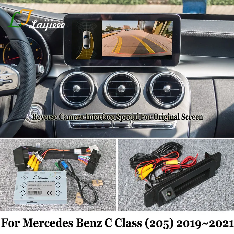 For Mercedes Benz C Class W205 S205 A205 C205 Facelift 2019 2020 2021 Original Screen HD Night Vision Rearview Parking Camera