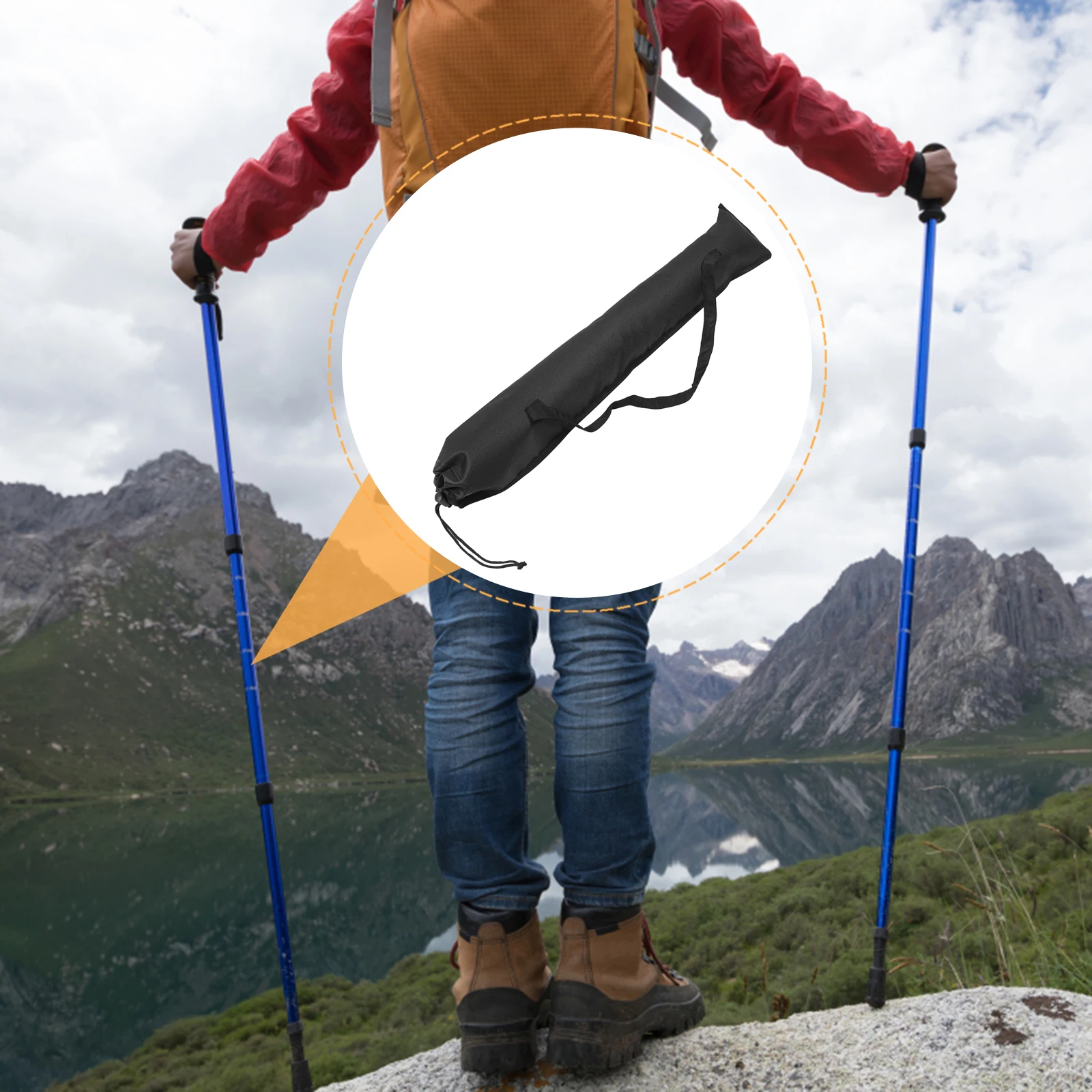 

Waterproof Hiking Pole Bag Foldable Trekking Poles Storage Carrying Case for Walking Stick Alpenstocks Outdoor Camping Gear