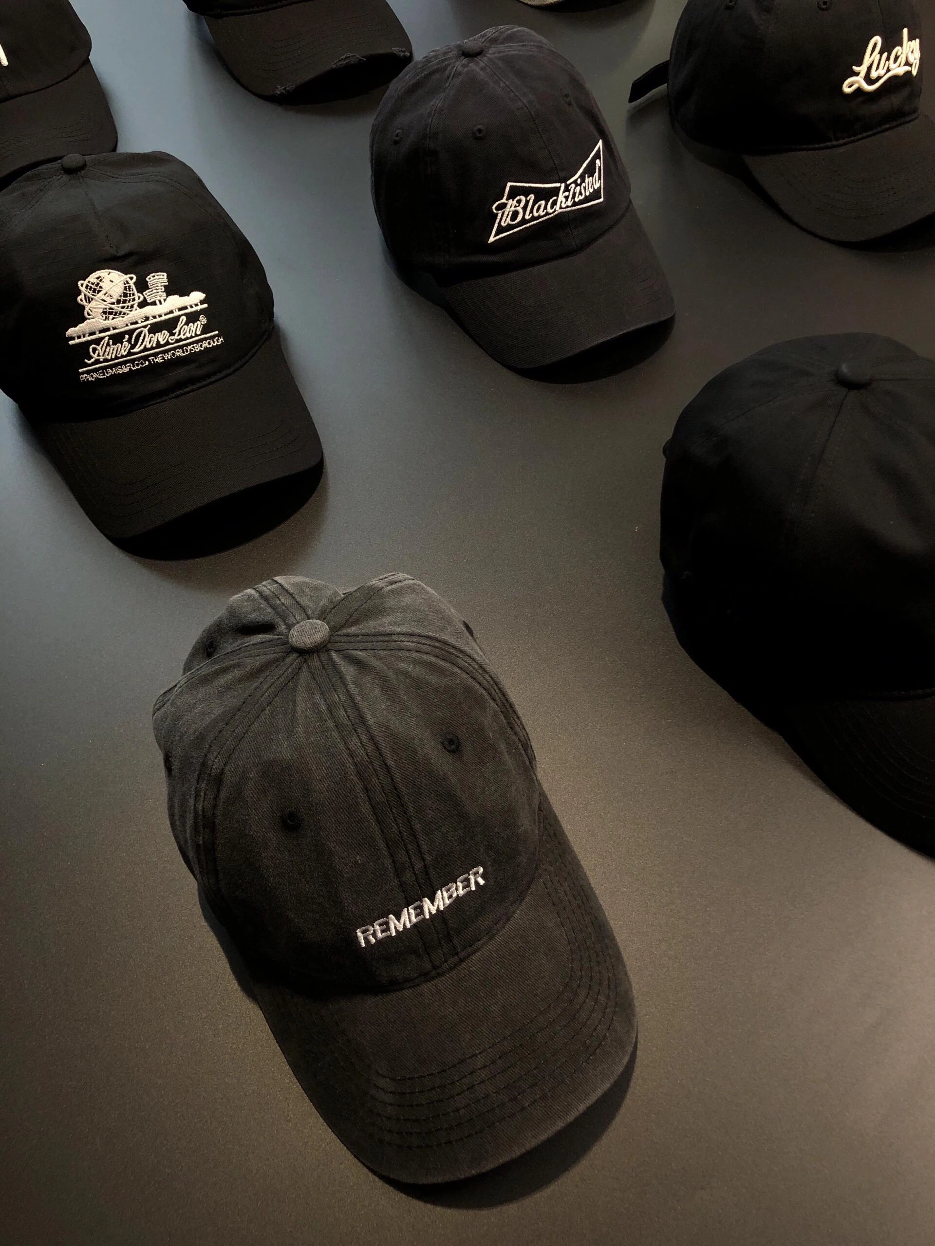 Leon Dore Script Aime Baseball Cap Unisex Wide Brim Cap Lucky