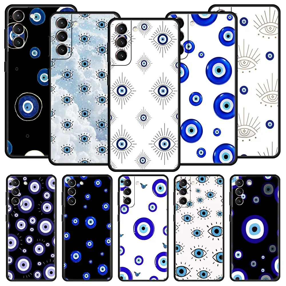 Coque de téléphone Blue Eye Art pour Samsung Galaxy, coque en silicone souple, S24, S23, S22, S20 Ultra, S21, FE, 5G, S10, S9 Plus, S10E, S8