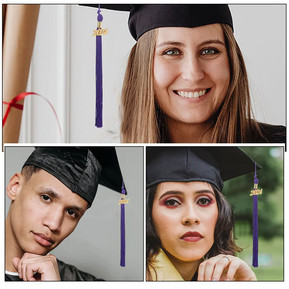 8Pcs Graduation Hat Accessories Classic Tassels Pendants for Graduates 2024 Decoration Graduation Caps Supplies - view 4
