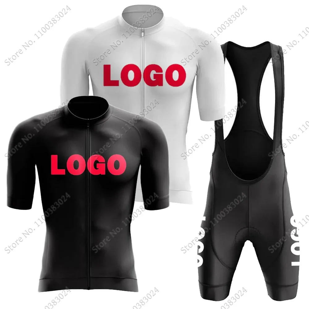 White Black Factory Custom 2024 DIY Cycling Jersey Set Cycling Clothing Road Bike Shirts Suit Bicycle Bib Shorts MTB Wear Ropa