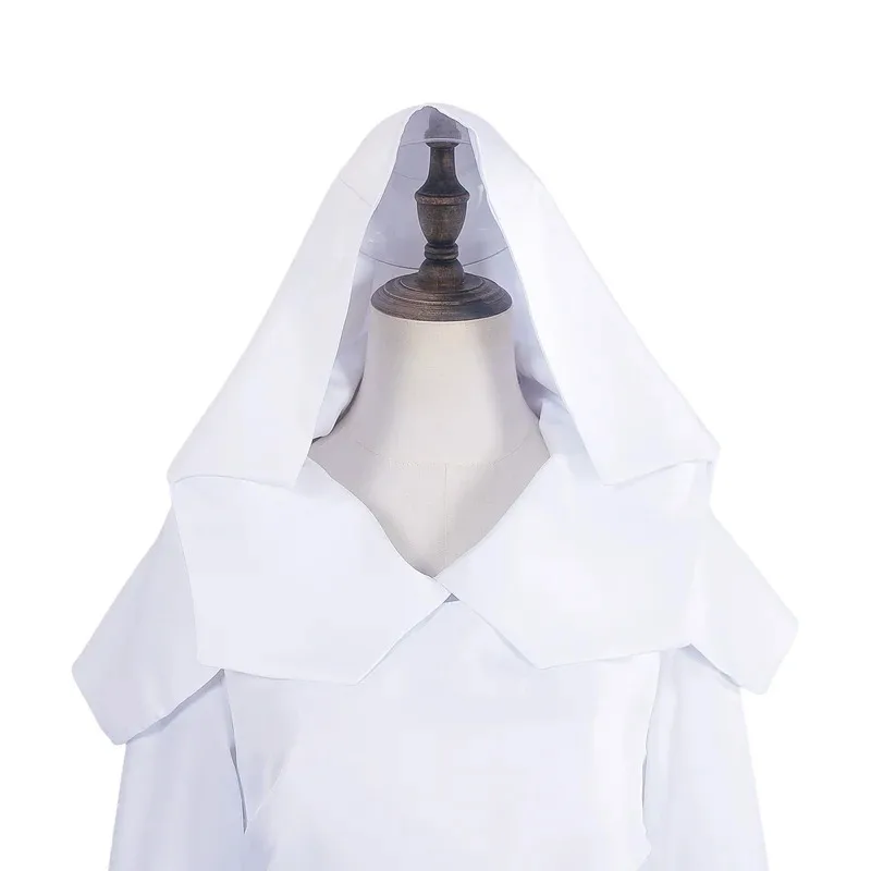 Disfraz de Anime LOL Arcane 2 Mel, disfraz de Mel Medarda, vestido blanco con abertura y capucha, juego de rol Jayce para Halloween, accesorio de Carnaval