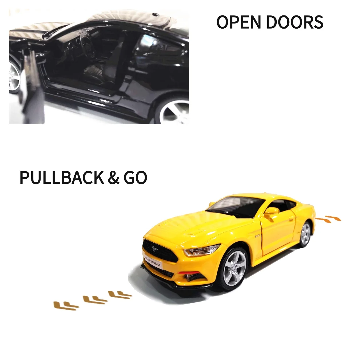 1:36 Scale Replica 2015 Ford Mustang GT Retro Muscle Car Model Home Office Interior Decor Ornament Kid Boy Xmas Gift Toy