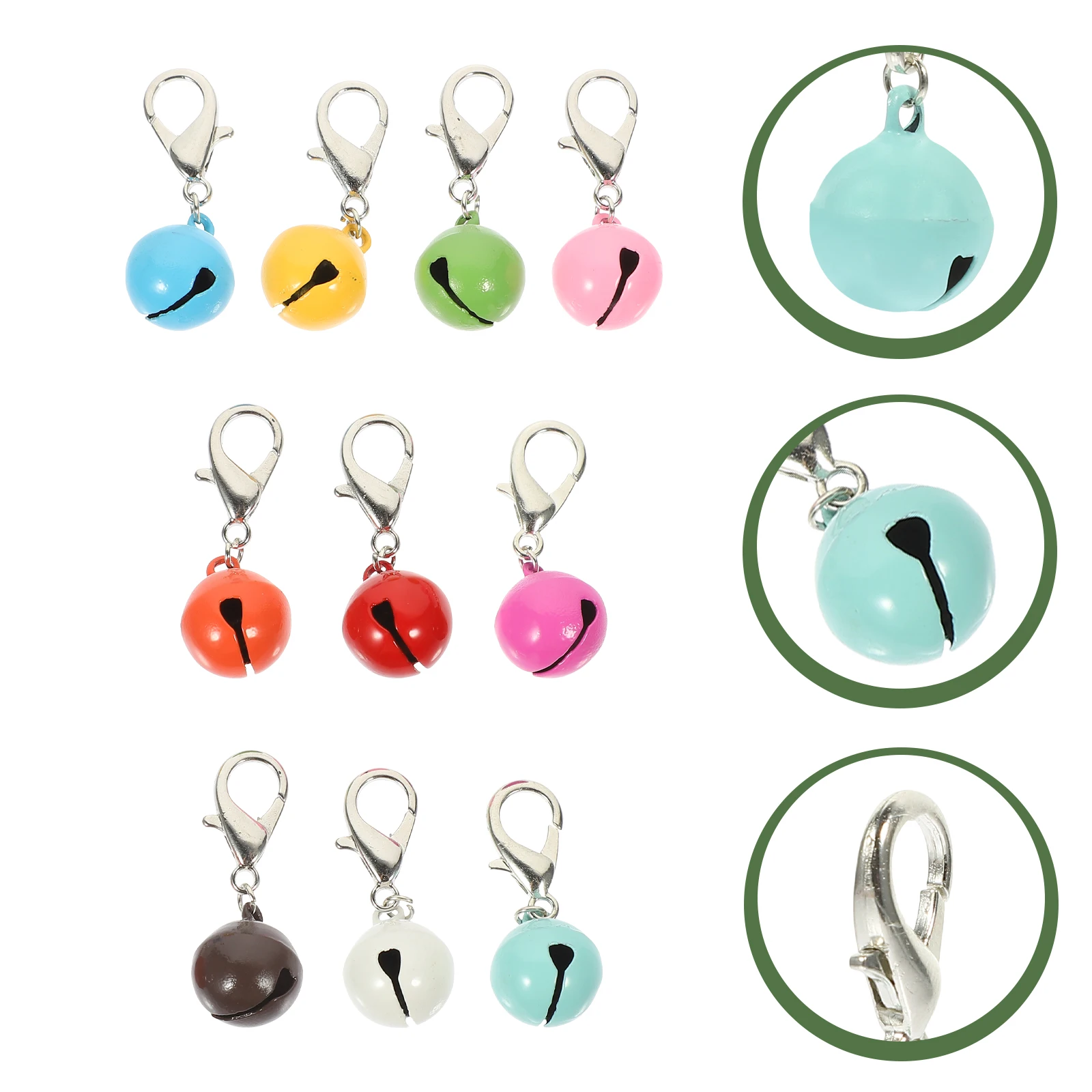 

10 Pcs Chime Pet Collar Bell Accessory Charm Dog for Small Dogs Metal Jingle Collars