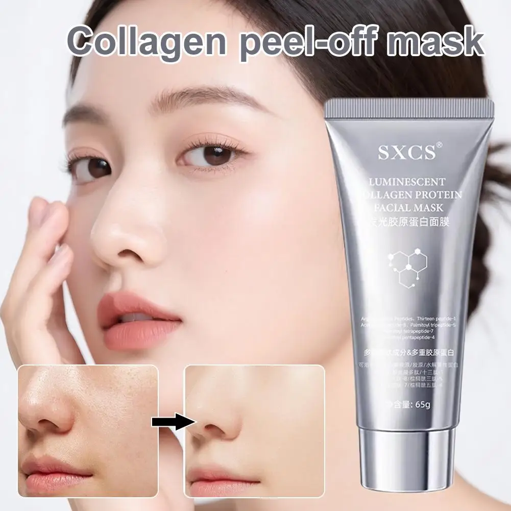 1-3pcs Collagen Wrapping Peel Off Mask Illuminate Plump Hydrate Face Firming Skin Rejuvenation Makeup Facial Moisturizing Smooth
