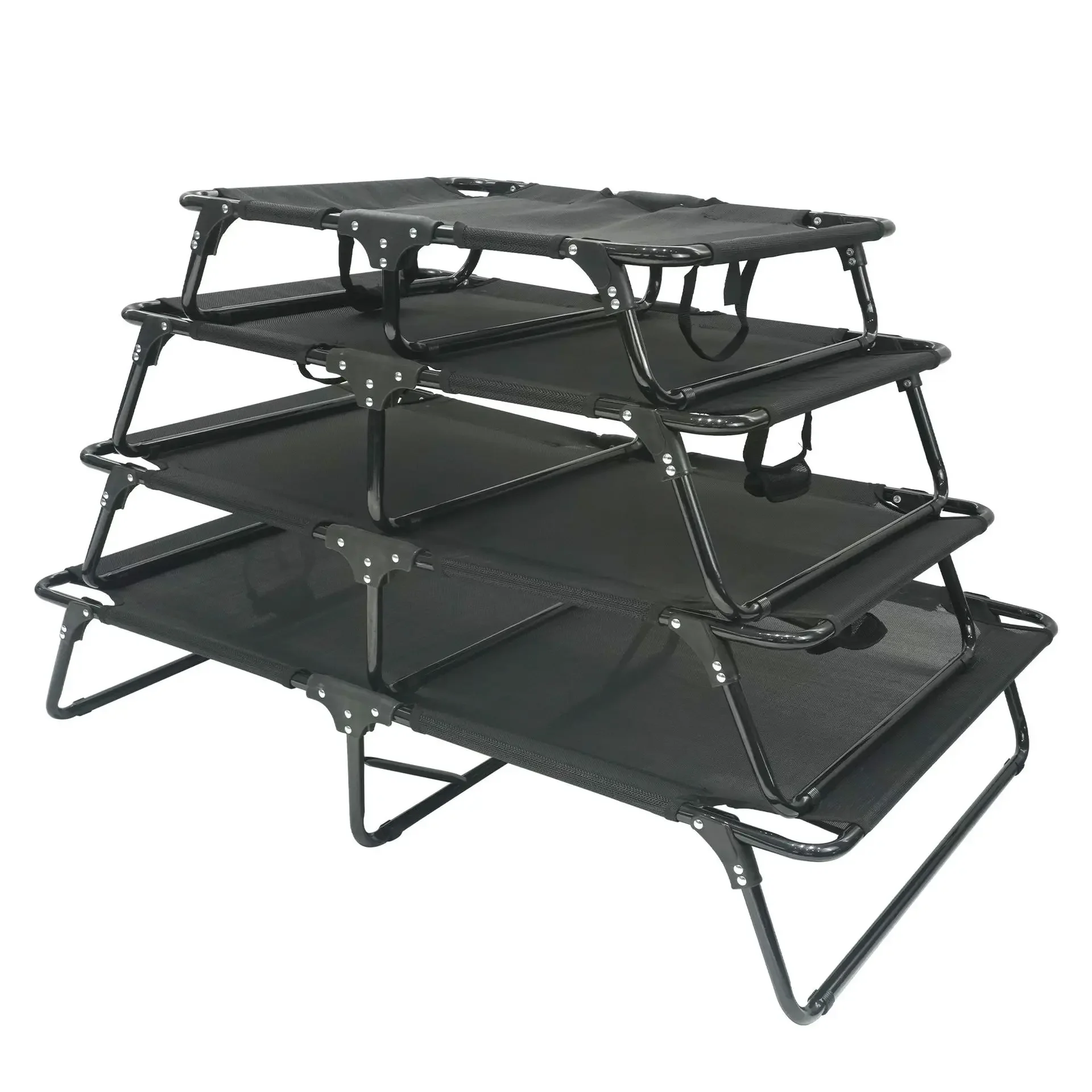 

Summer dog camp bed European and American free installation folding pet bed golden retriever big dog elevated kennel