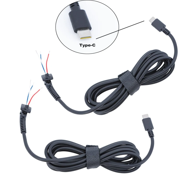 

USB Type C Charging Cable DC Jack Plug Power Adapter For Laptop 45w 65w USB-C Connector Cord 20awg 5A repair extend end R23