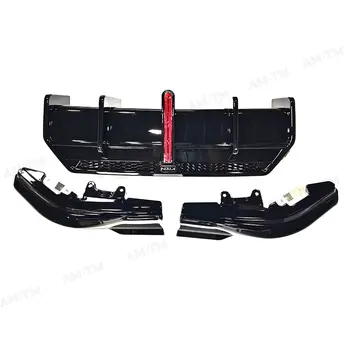 適用於BMW2系G42 M240i M235i M運動版 2023+ 亮黑色汽車後保險桿擴散器唇擾流板帶LED車身套件 10 最佳銷售 m235i - №8