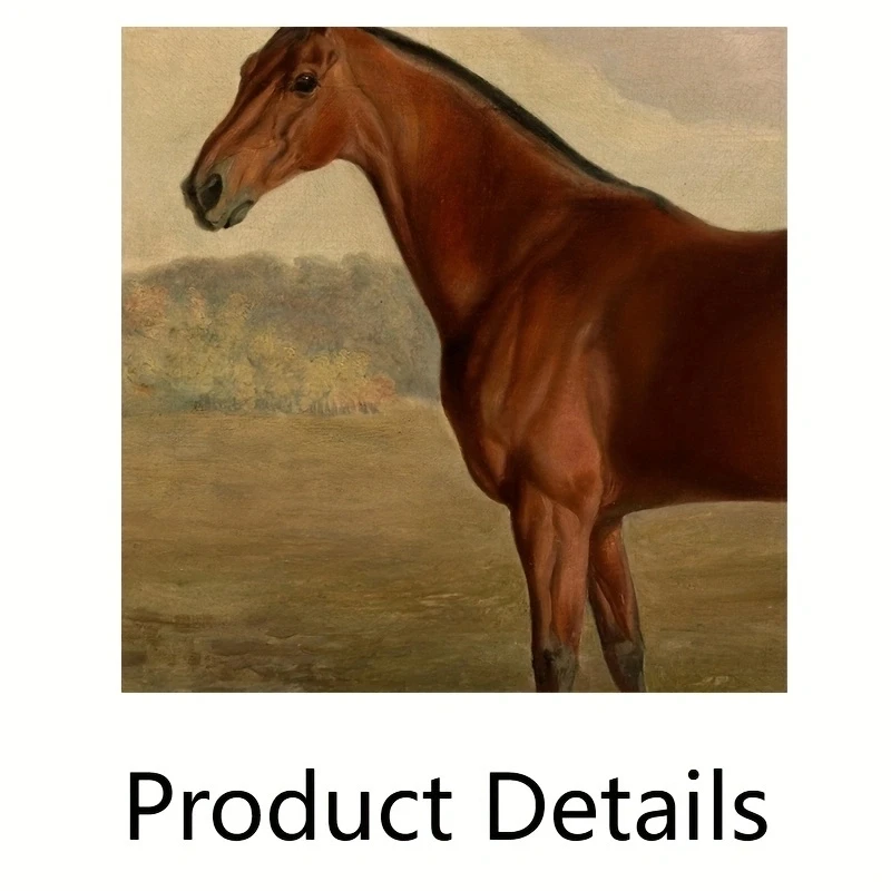 Vintage Horses Oil Painting Canvas Poster, Equestrian Wall Art,  Retro Farm Wall Pictures For Living Room Bedroom Home Decor