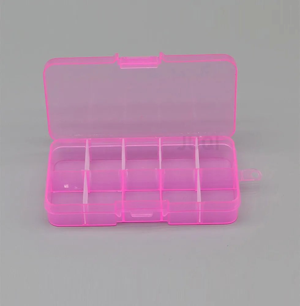 10 slot solid color conjoined buckle color portable jewelry tool storage box electronic parts screw bead organizer plastic box