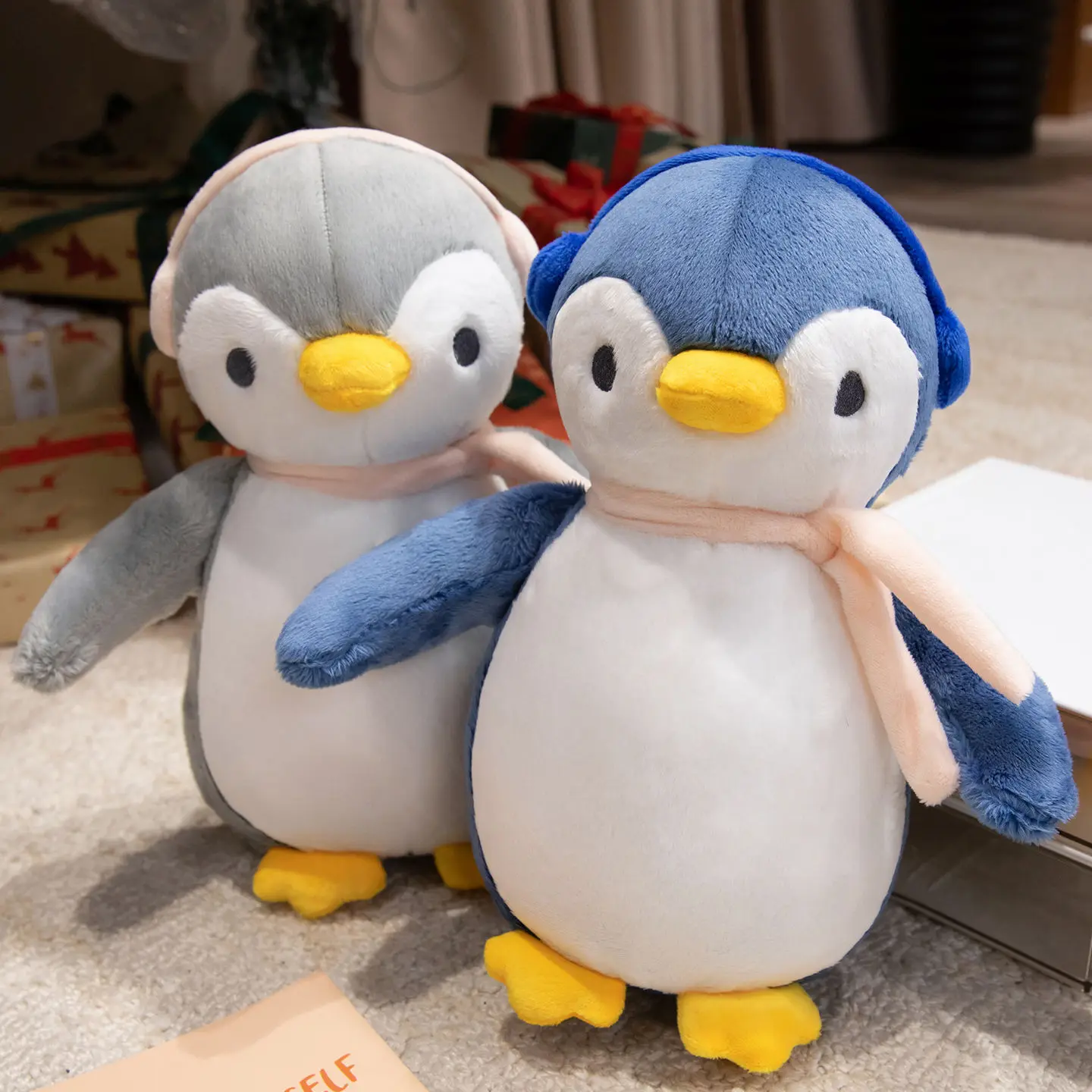 25 سنتيمتر Kawaii الكرتون محاكاة أنيمي سماعات البطريق محشوة الحيوان ألعاب من نسيج مخملي دمية الأطفال لطيف البطريق اليدوية دمية هدية #5