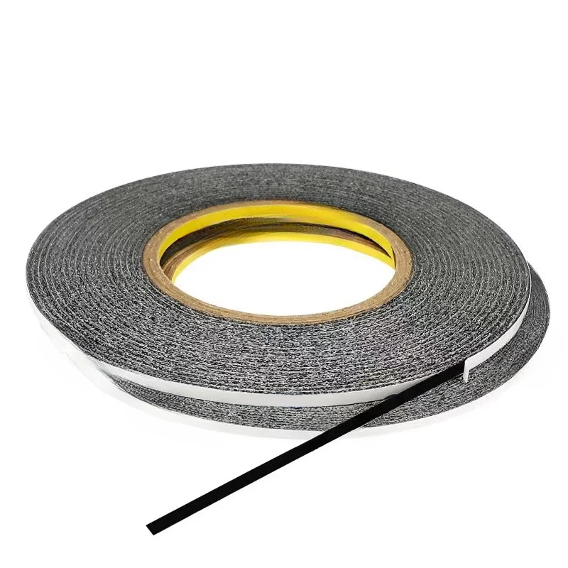 1MM 50meters Black Brand New Double-sided tape phone tape Sticker Double Side Adhesive Tape Fix For Cellphone Touch Screen LCD