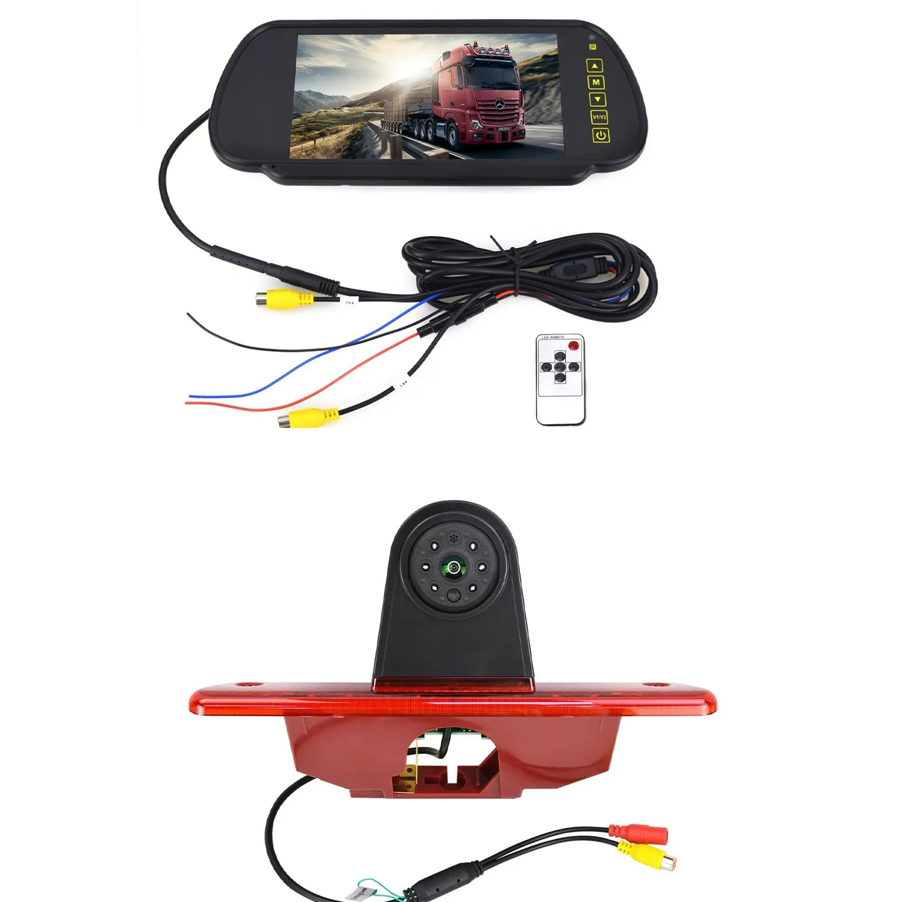 

Reversing High Level Brake Light Camera, OEM Fitted Reverse Camera Monitor Kit for Peugeot Expert/Toyota ProAce/Citroen Jumpy