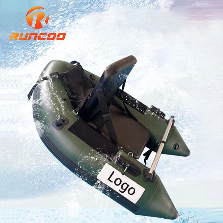 Customize Logo Inflatable Fishing Boat Boats Ships Inflatable Belly Boat With Pump