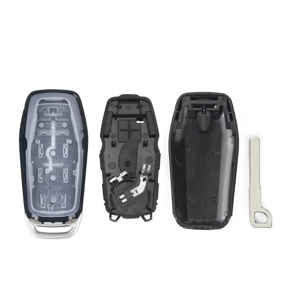KEYYOU 10PCS Smart Remote Key Case For Ford Mustang Edge Explorer Fusion Mondeo Kuka Car Key Shell Uncut Blade