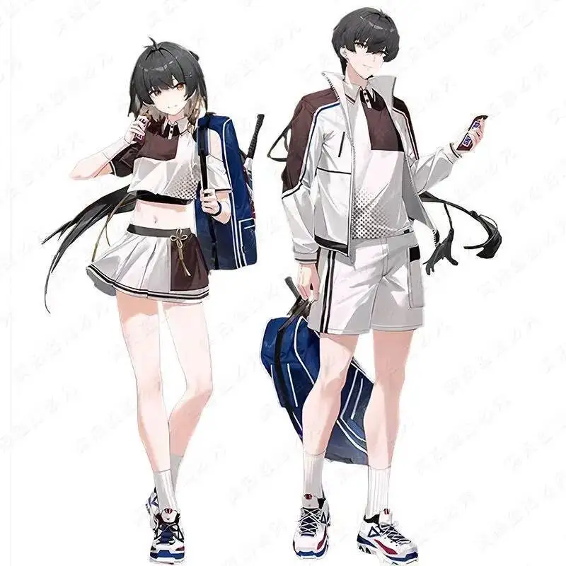 لعبة أنيمي Wuthering Waves Rover أنيمي الشكل الاكريليك حامل نموذج لوحة زخارف مكتب الدائمة علامة مراوح سطح المكتب