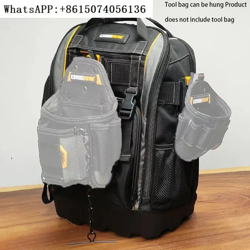 Rubber Bottom Heavy Duty Tool Backpack Multi-Pocket Waterproof and Puncture Resistant Outdoor Multifunctional Tool Storage Bag