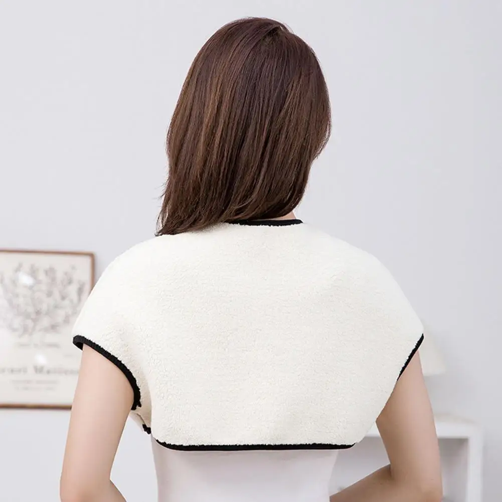 Breathable Shoulder Warmer for Periarthritis Shoulder Warmer with Button Closure Winter Thermal Fleece Shoulder Brace Wearable