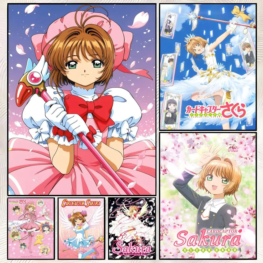 Anime C-Cardcaptor Sakura Poster Vintage PP Paper Wall Art Home Decor Print for Bedroom Living Room Aesthetic Gift