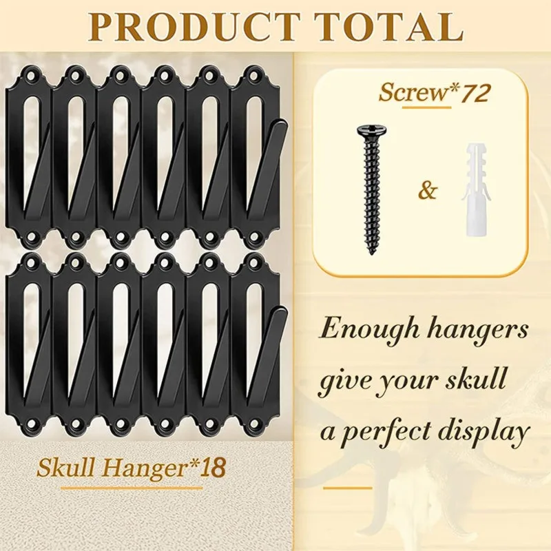 

A84E-Metal Animal Skull Wall Hook Bracket-For Indoor/Outdoor Decor-Skull Head For Hanging Deer-Craft Decorative Hooks