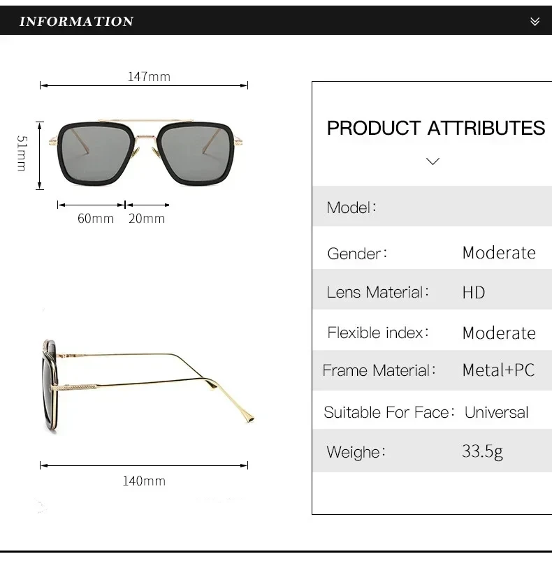 Fashion Steampunk Men Sunglasses Man Sun Glasses Vintage Metal Eyewear UV400 Women Shade - view 6