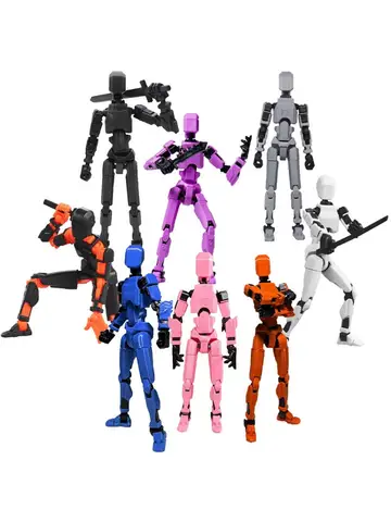 13 Action Figure Titan Multi-Jointed Movable Shapeshift Robot T13 Action Mannequin Character and Dog Figure Toys gifts for kids