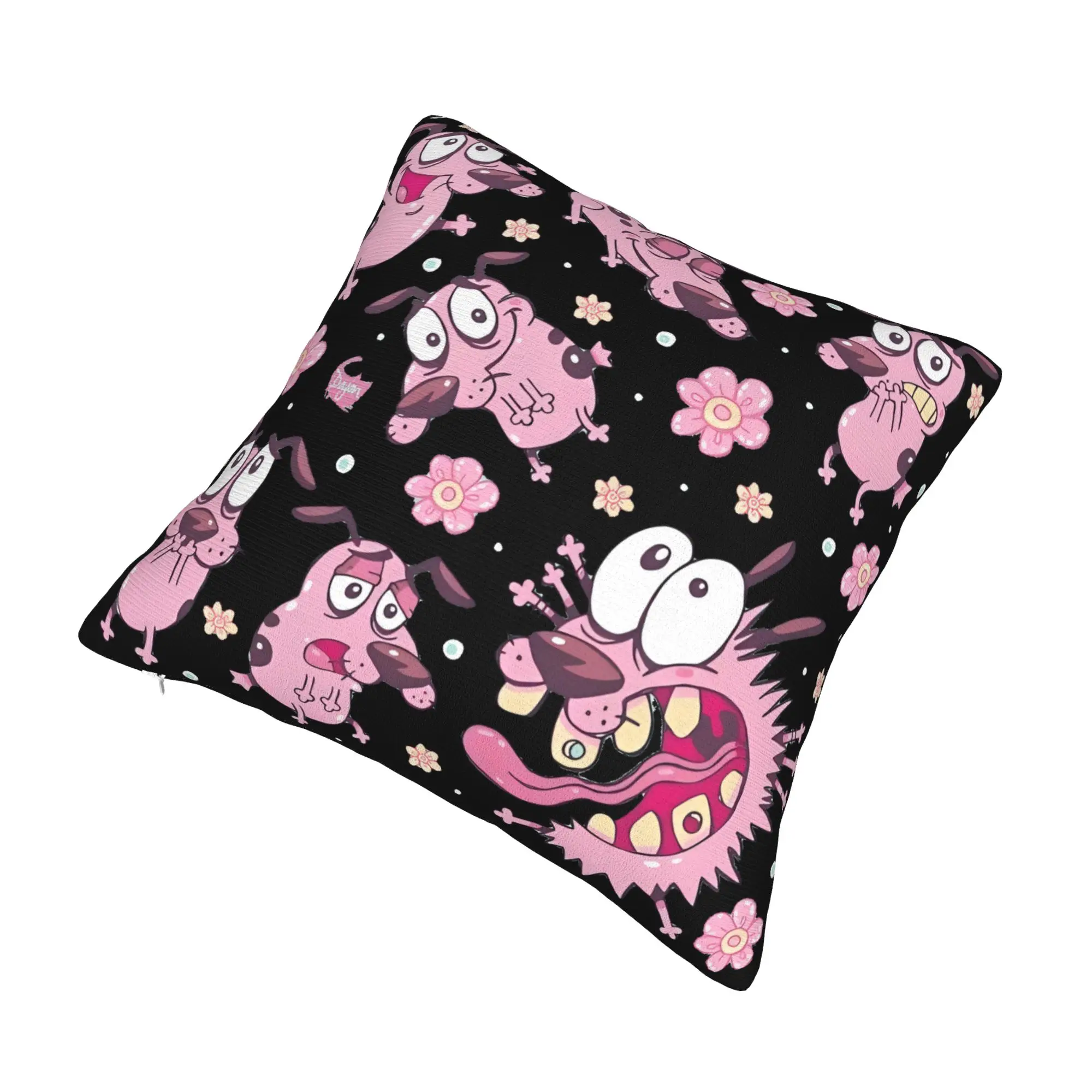 Cobarde Emote Wall Throw Pillow Case for Living Room Courage The Cowardly Dog Luxury Cushion Cover Square Pillowcase